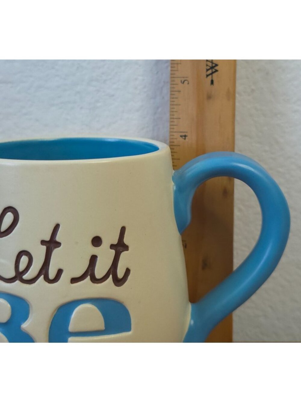 1998 Hallmark LET IT BE Lennon & McCartney Beatles Blue Handle Ceramic 14oz Mug - Picture 9 of 9